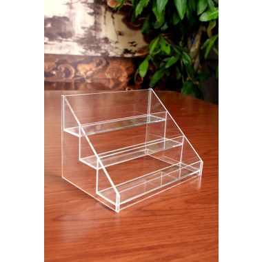 Acrylic Step Rack - 15 Bottles