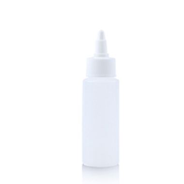 Cylinder Empty Bottle Natural Plastic 2 oz w/ cap