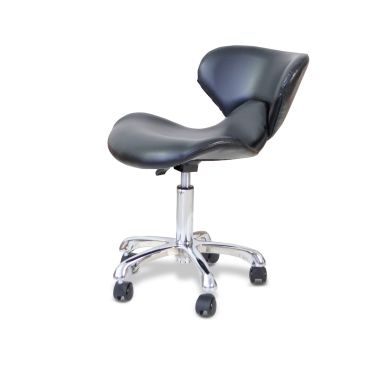 Crescent Technician Chair Black w/Chrome Base