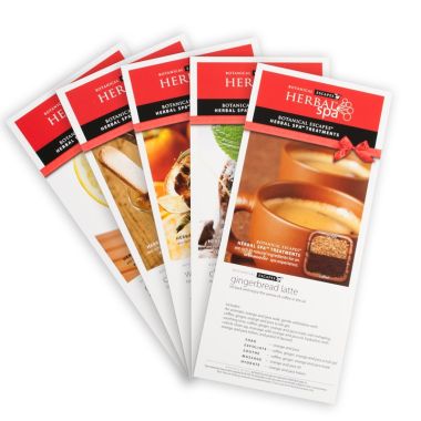 Herbal Spa Celebration Menu Card 5 pcs set