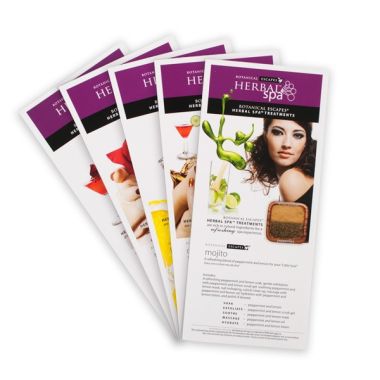Herbal Spa Cocktail Menu Card 5 pcs set