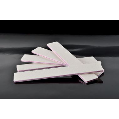 QT White/Pink Jumbo File 80/80 - Washable 50 ct
