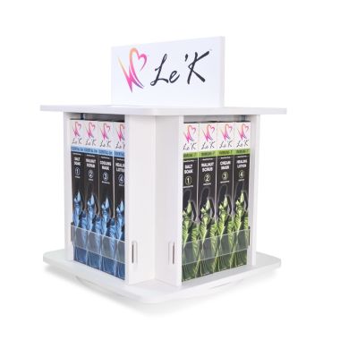 Le'K PODs Wooden Counter Spin Rack