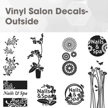 Vinyl Salon Decals-Outside