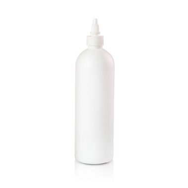 White HDPE Bullet Bottle 16 oz w/Twist Cap