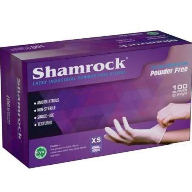 Shamrock - Powder Free Latex Gloves - X-Small 100 ct