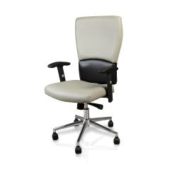 Euro Chair Neutral Serenity/Stone w/Chrome Base
