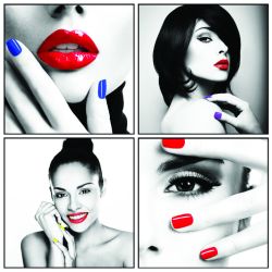 4 pcs Moonlight Lit Ensemble Canvas Mural 60