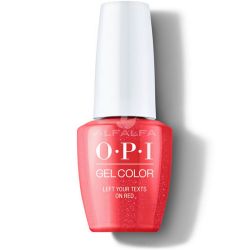 OPI Gel #GCS010 - Left Your Texts on Red