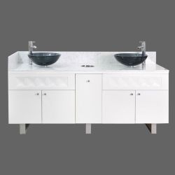 Regis Double Sink with Marble Top - 72