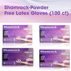 Shamrock-Powder Free Latex Gloves (100 ct)