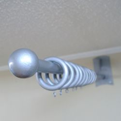 Silver Metal Rod with Rings & Base