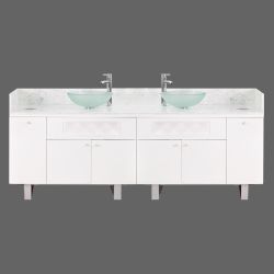 Regis Double Sink with Marble Top - 84