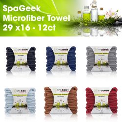 SpaGeek Microfiber Towel 29 x16 - 12ct