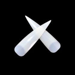ANS Long Stiletto Half Cover Straight - Natural - #00 - 09 - 500pcs