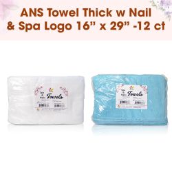 ANS Towel Thick w Nail & Spa Logo 16” x 29” -12 ct