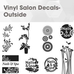 Vinyl Salon Decals-Outside