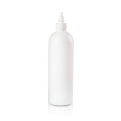 White HDPE Bullet Bottle 16 oz w/Twist Cap