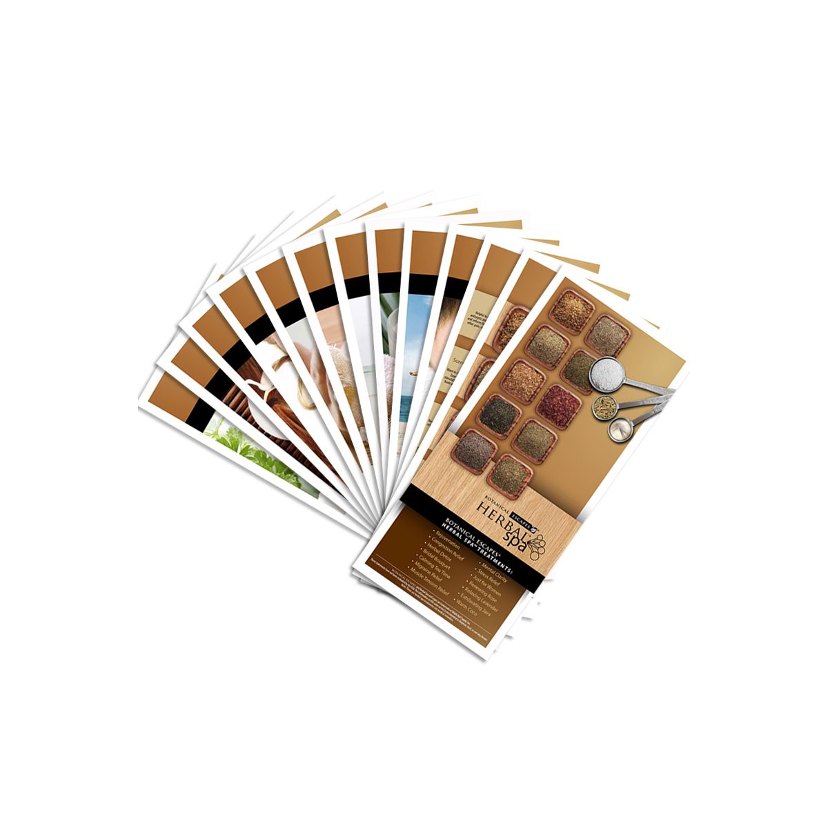 Herbal Spa Menu Insert - 18 Cards