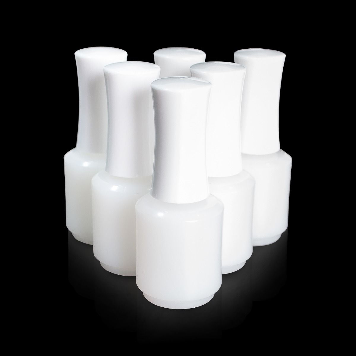 Empty Natural HDPE Bottle 0.5 oz w/Cap and Brush