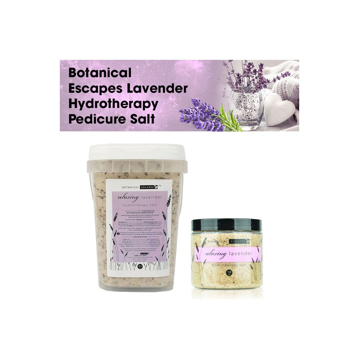 Botanical Escapes Lavender Hydrotherapy Pedicure Salt