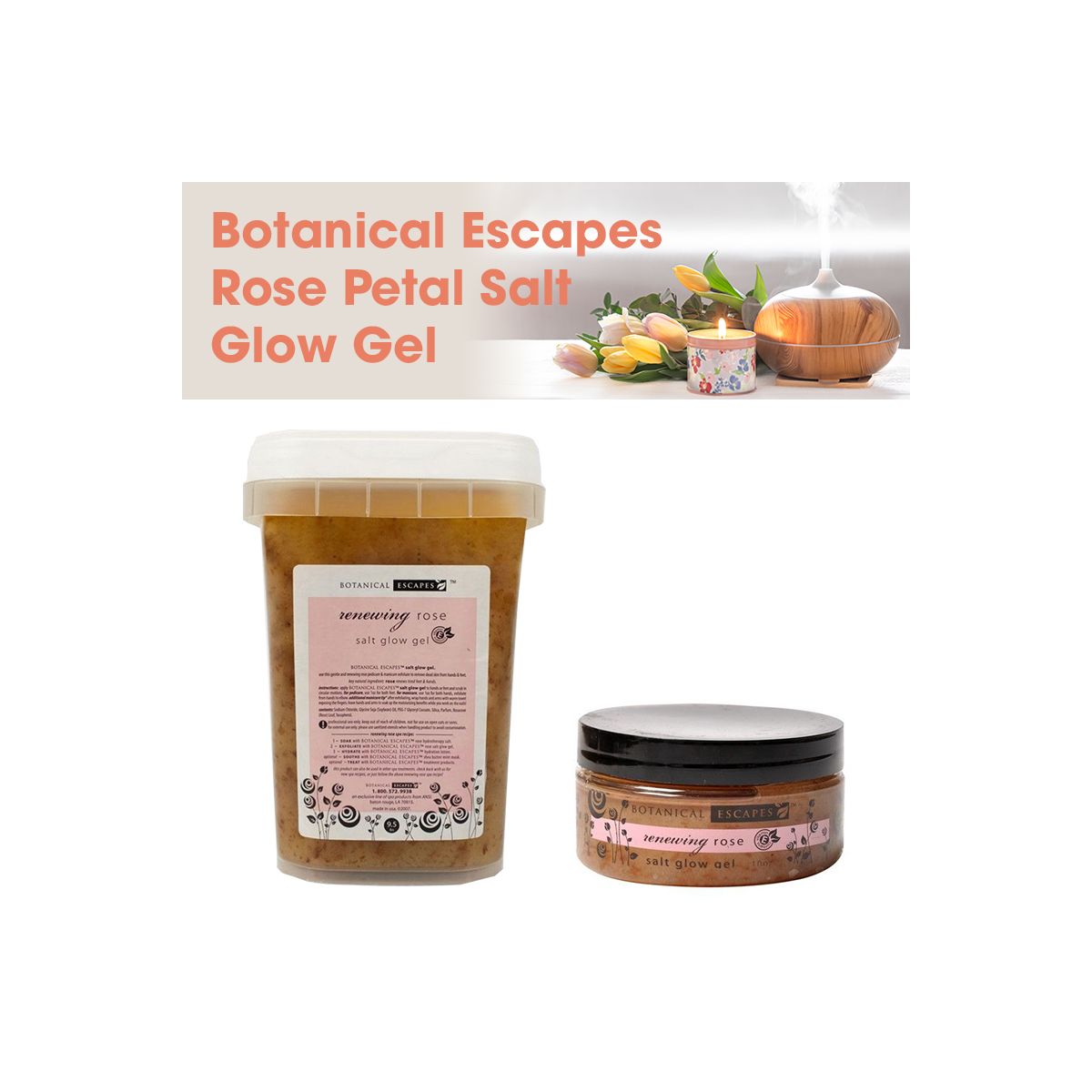 Botanical Escapes Rose Petal Salt Glow Gel