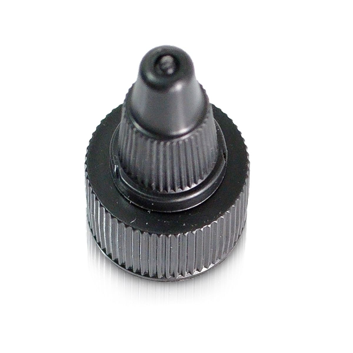 Empty Black HDPE Cylinder Bottle with Twisted Cap