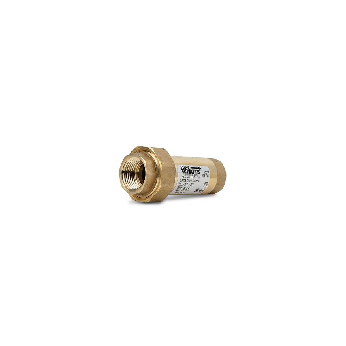 Dual Check Valve 3/4 x 3/4 - LF7R