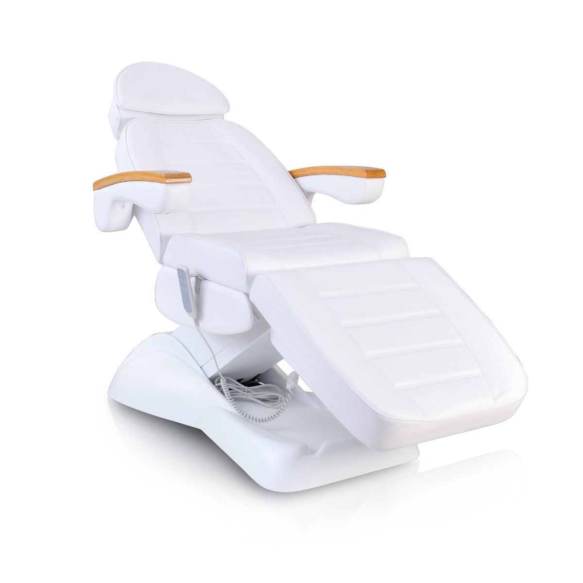 Facial Beauty Chair & Wooden Armrests w/ 3 Motors - White