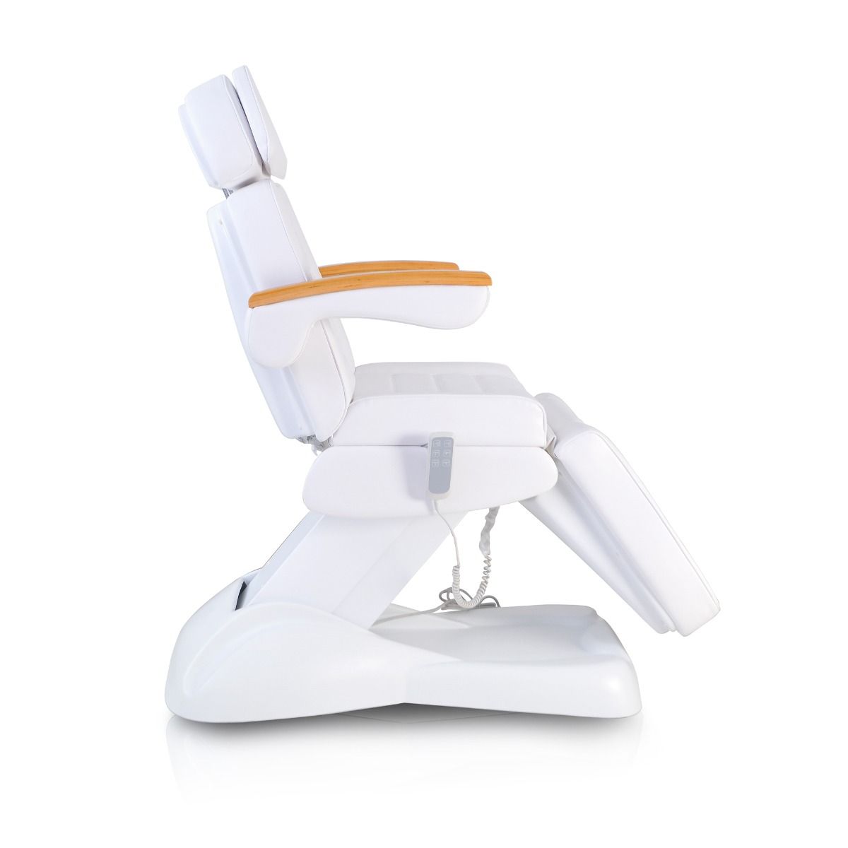 Facial Beauty Chair & Wooden Armrests w/ 3 Motors - White