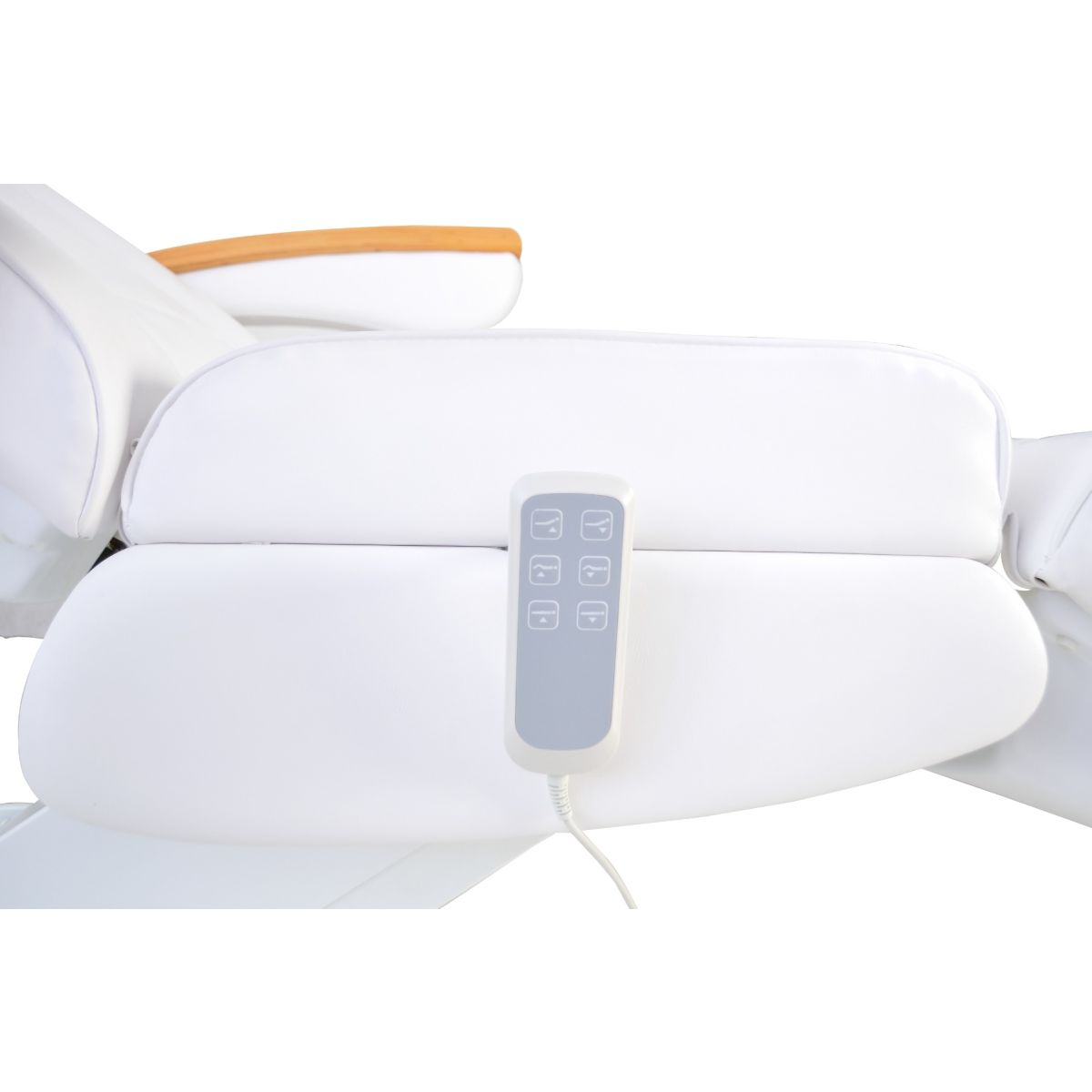 Facial Beauty Chair & Wooden Armrests w/ 3 Motors - White