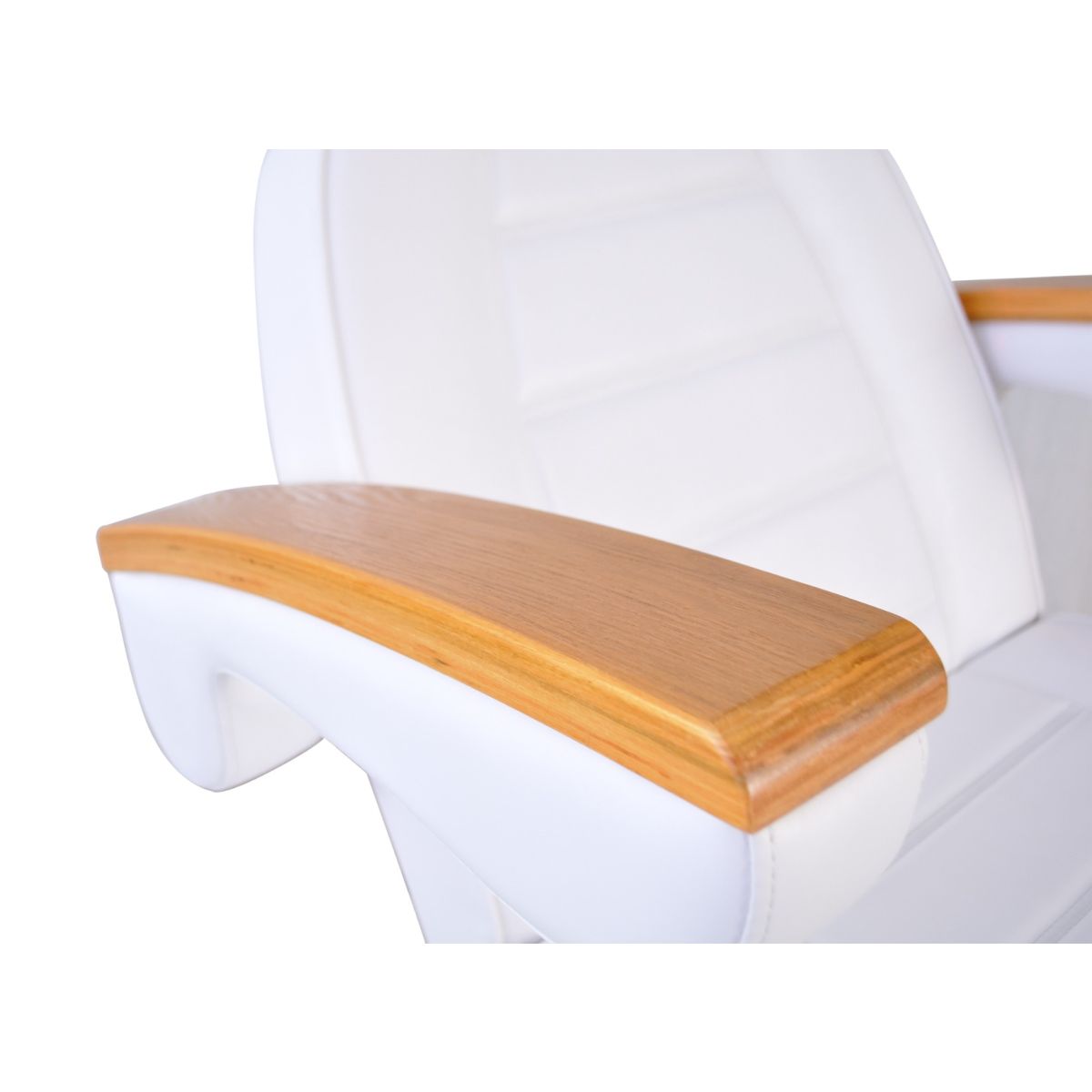 Facial Beauty Chair & Wooden Armrests, Split Legs w/ 5 Motors - White