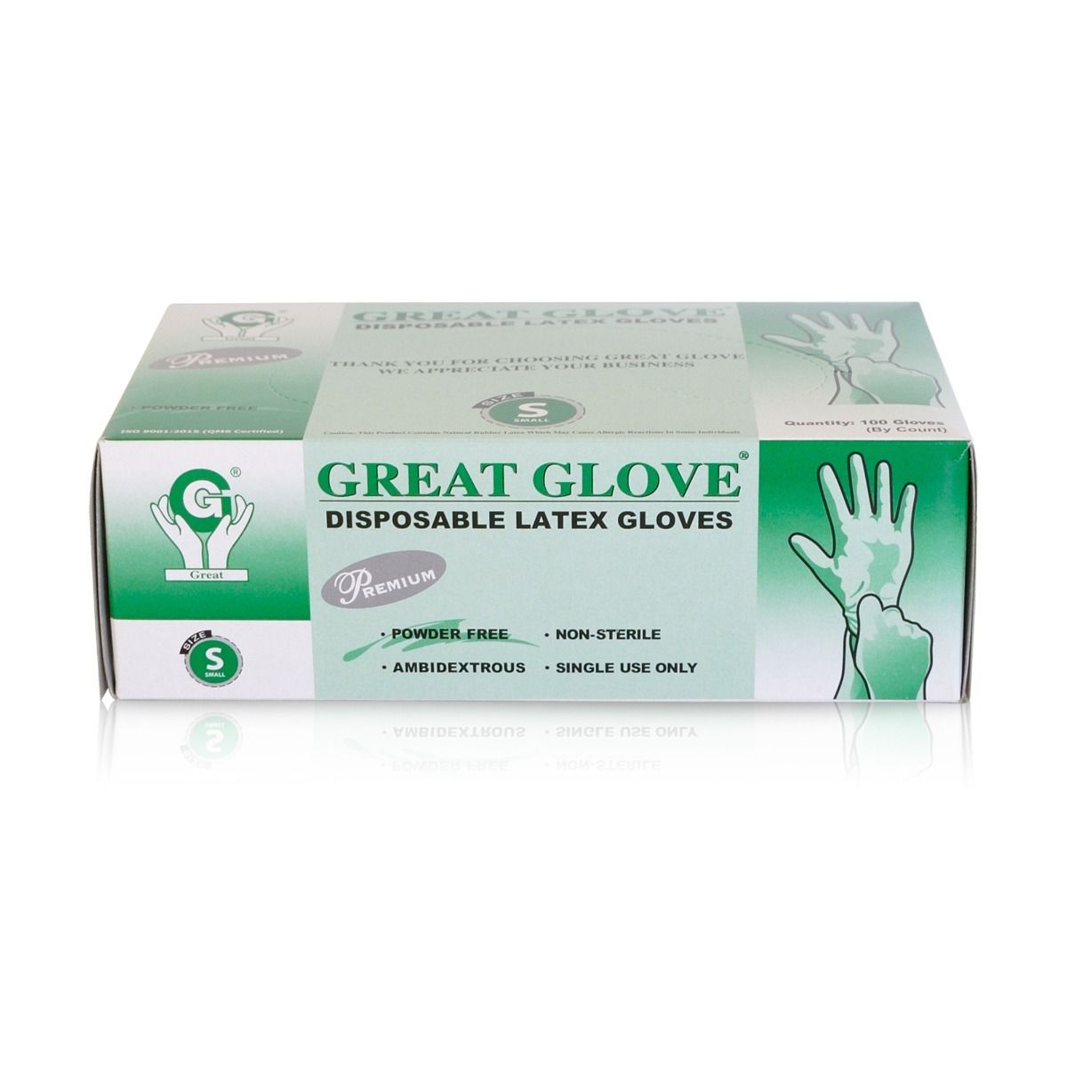Great Powder Free Latex Gloves-100 ct