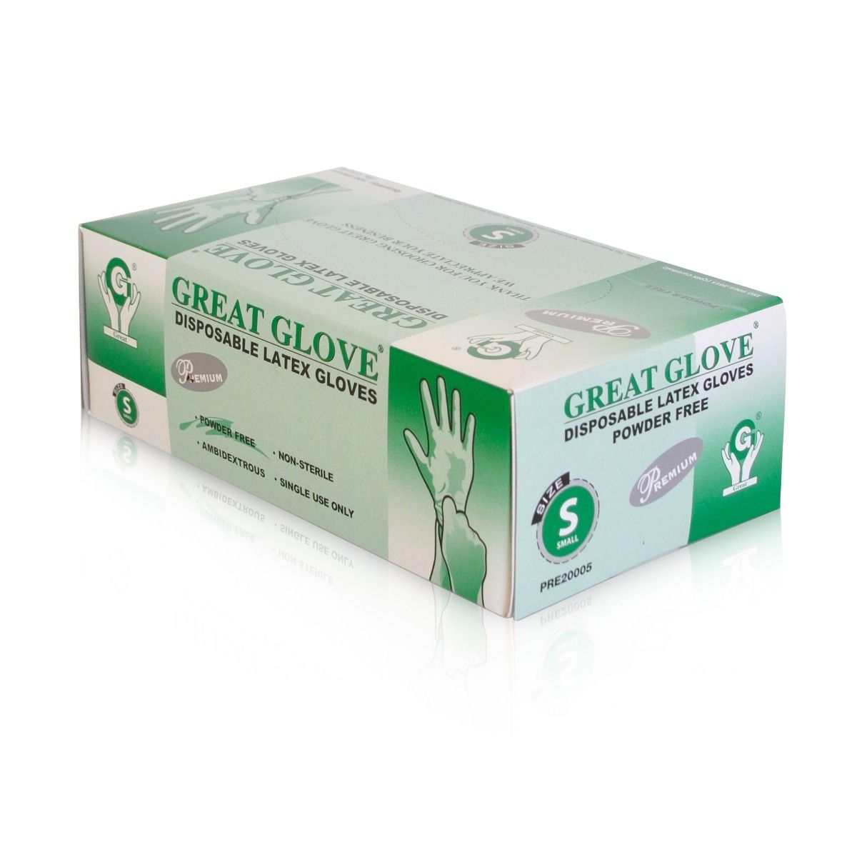 Great Powder Free Latex Gloves-100 ct