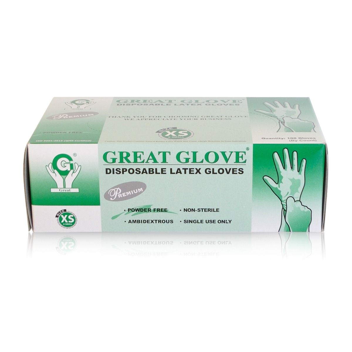 Great Powder Free Latex Gloves-100 ct