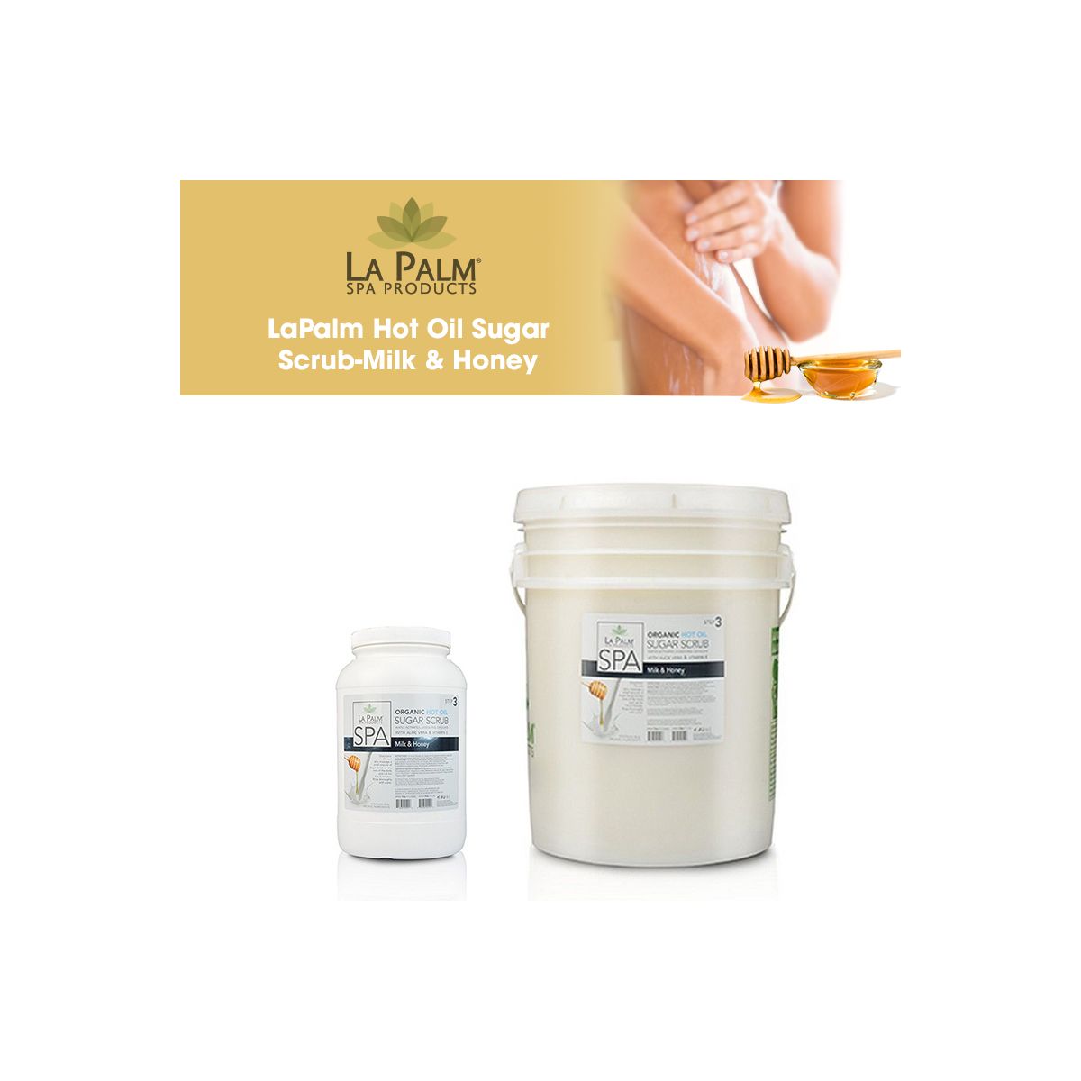 LaPalm Hot Oil Sugar Scrub-Milk & Honey