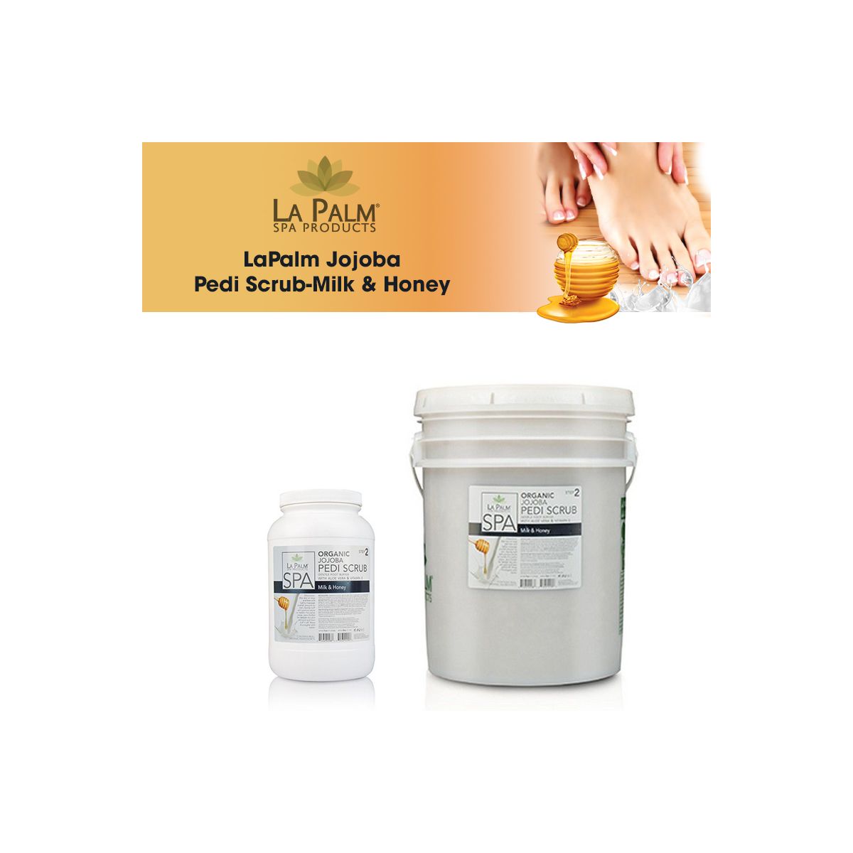 LaPalm Jojoba Pedi Scrub-Milk & Honey