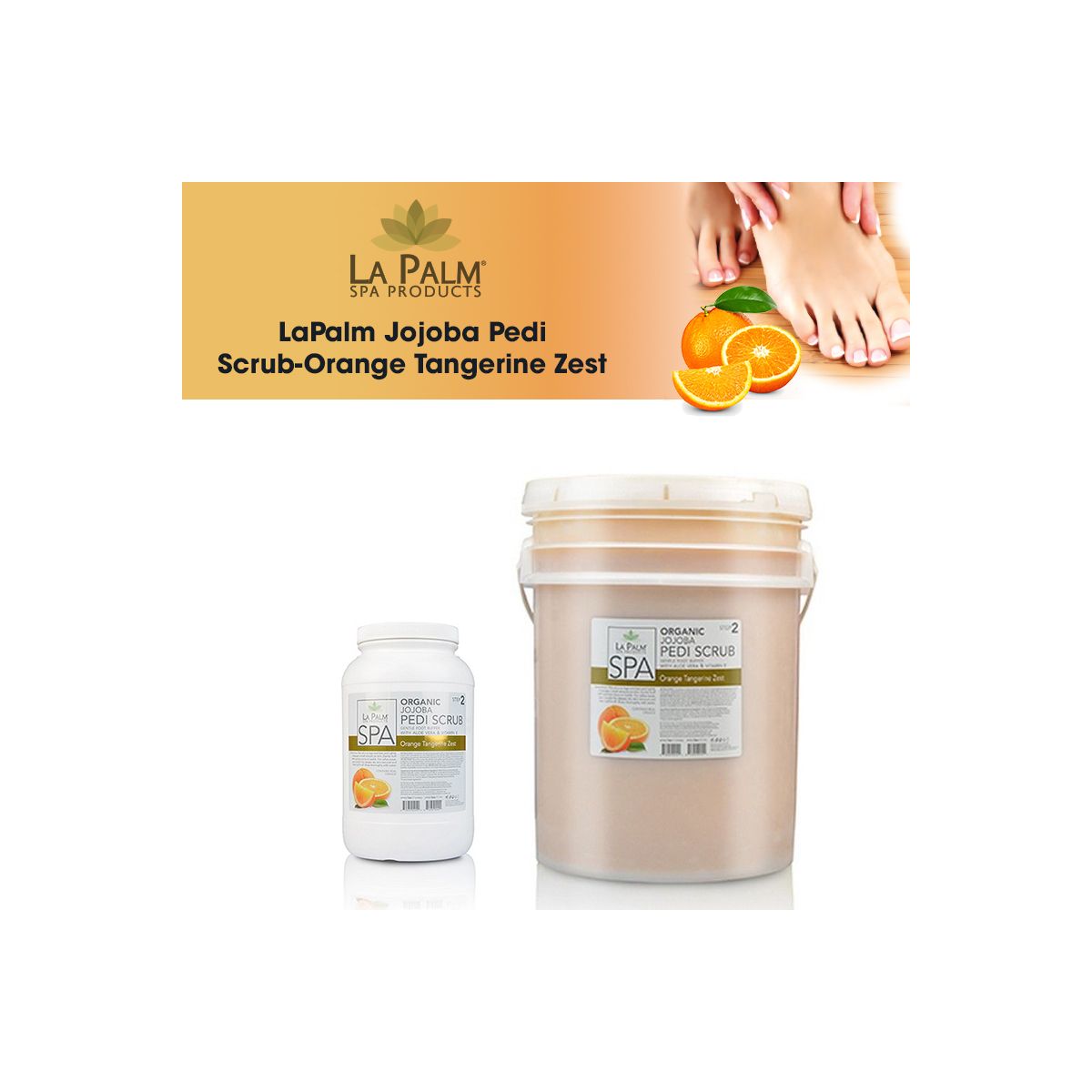 LaPalm Jojoba Pedi Scrub-Orange Tangerine Zest