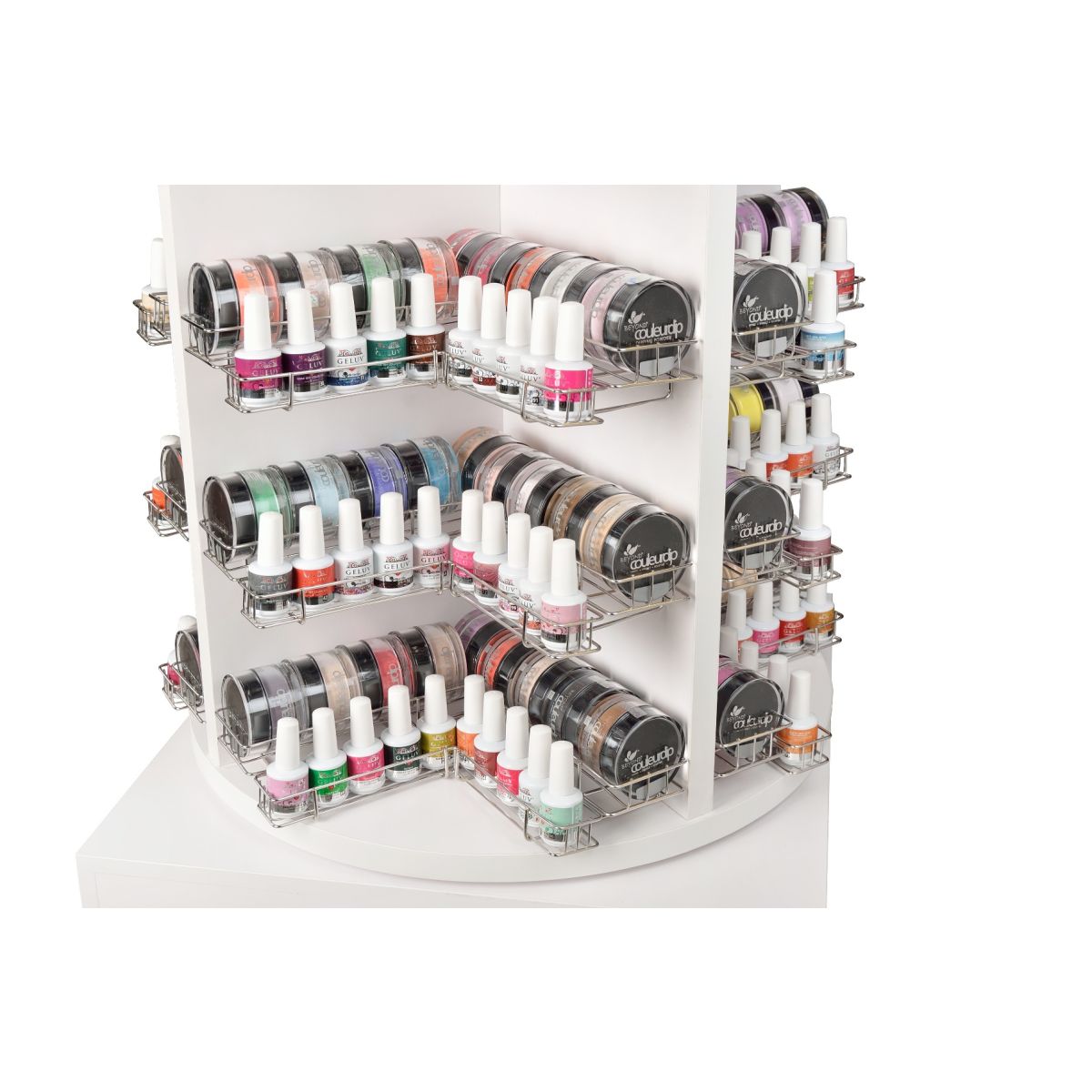 Luxury Wooden Rotary Polish & Powder Stand Rack