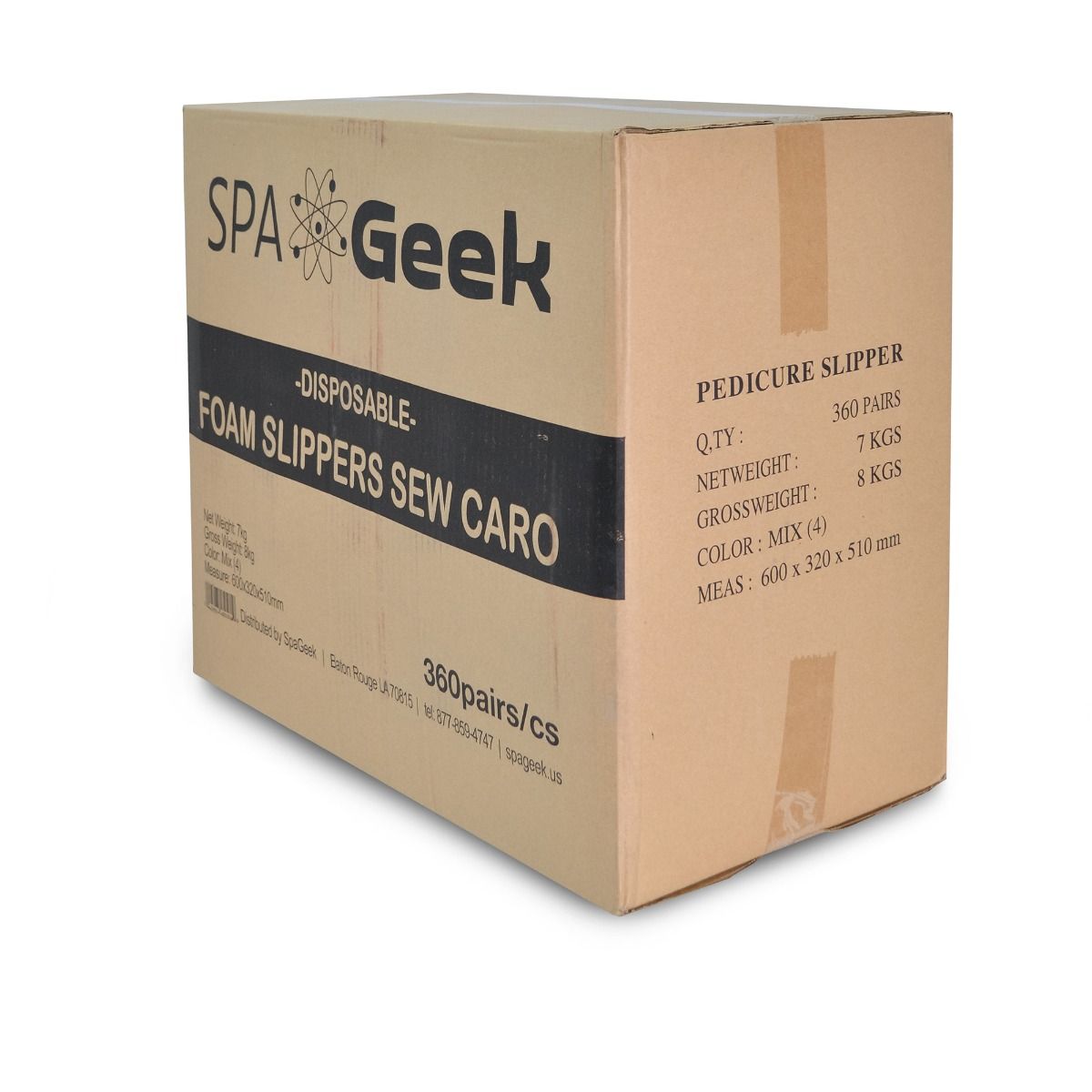 SpaGeek Non-Skid Foam Slippers - 360/bx