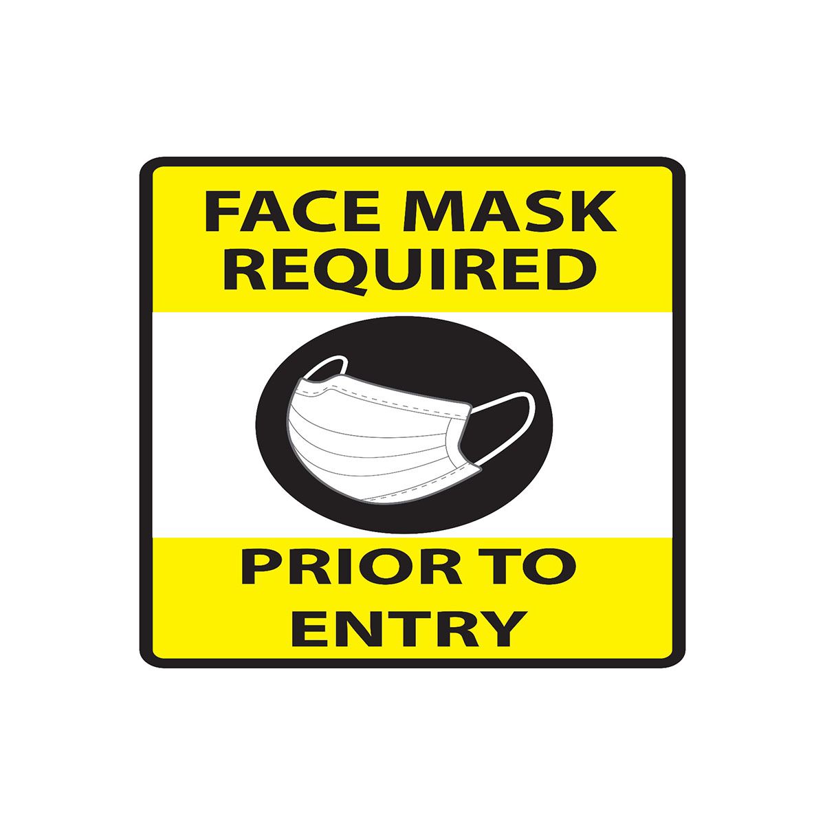 Social Distancing/Face Mask Adhesive Sign - 10