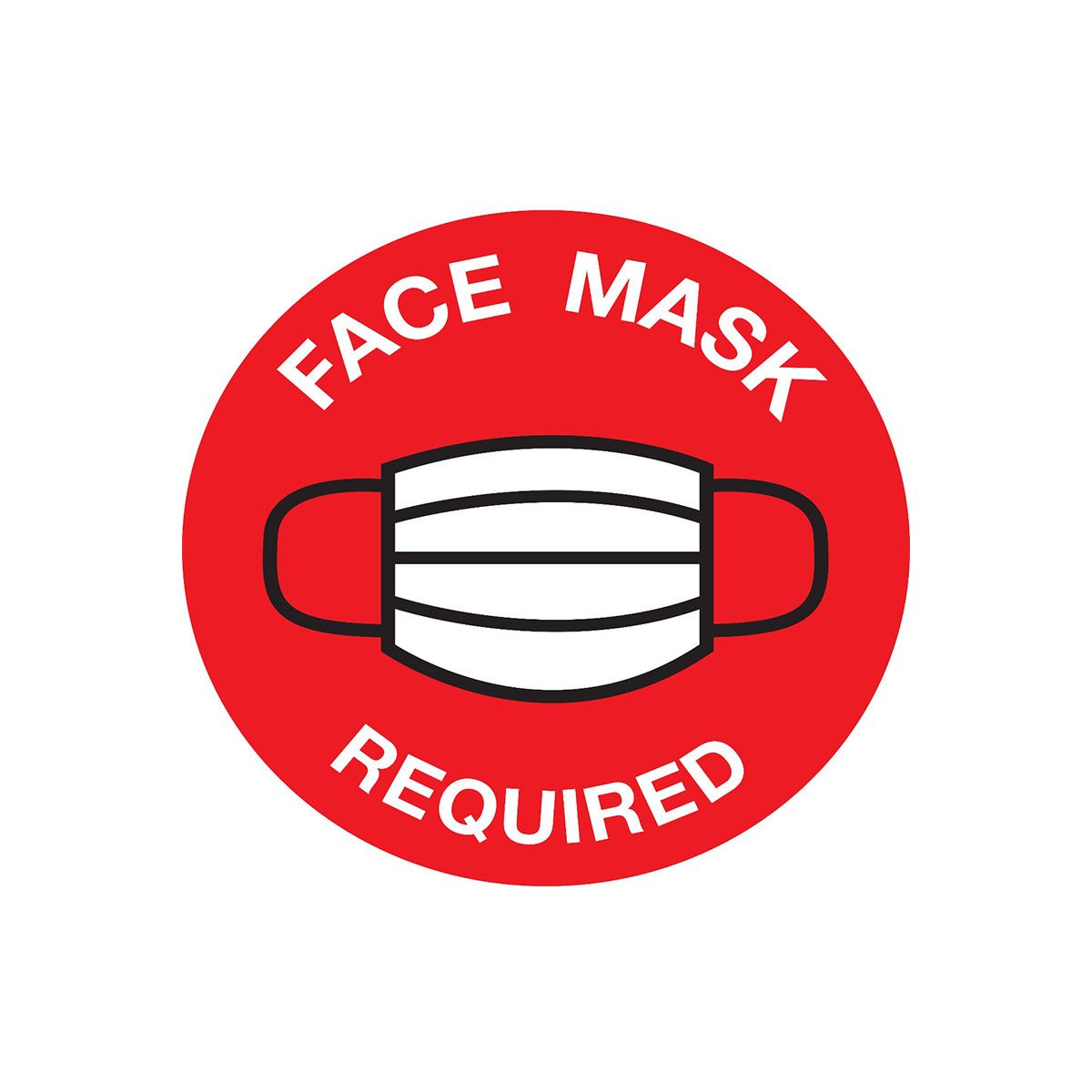 Social Distancing/Face Mask Adhesive Sign - 10