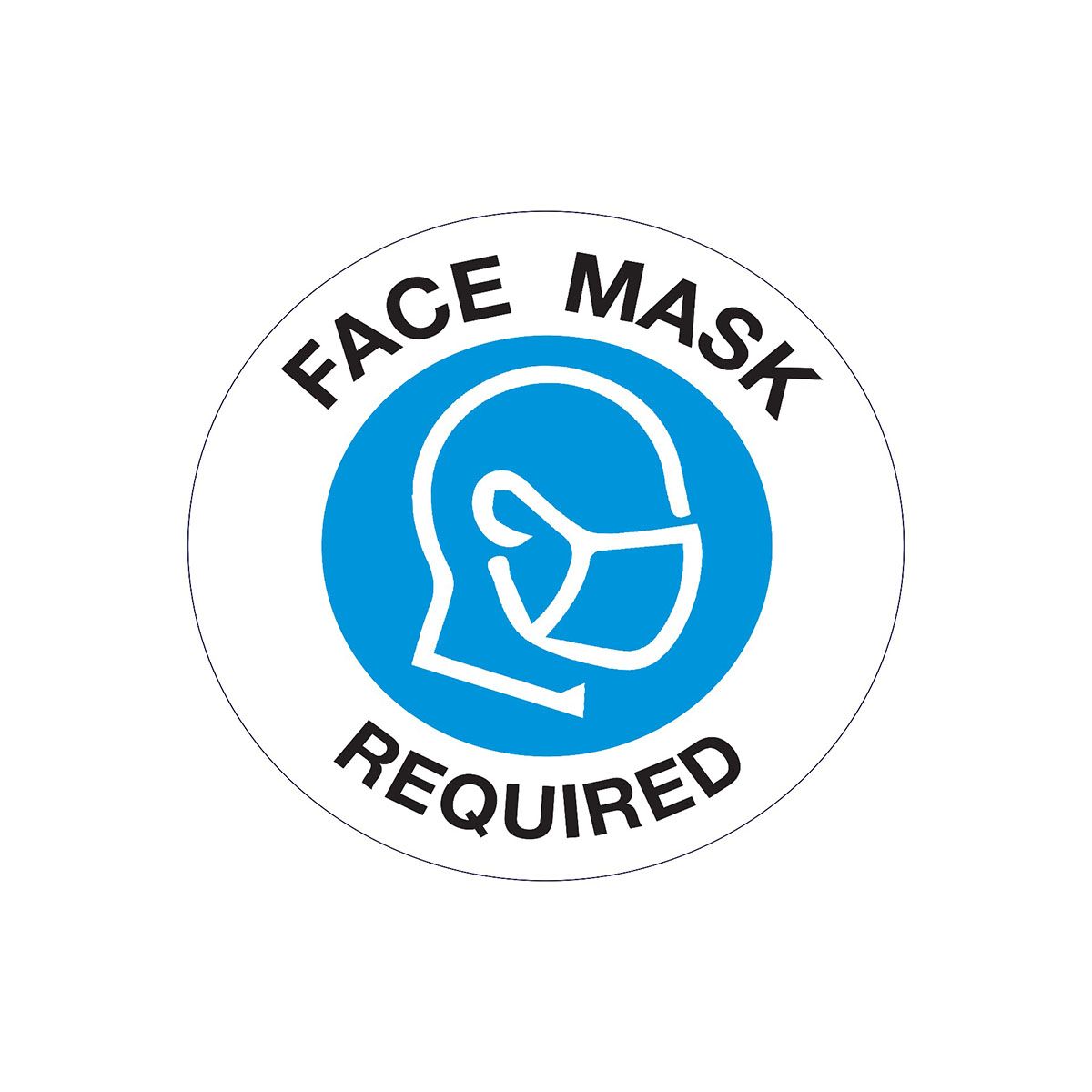 Social Distancing/Face Mask Adhesive Sign - 10