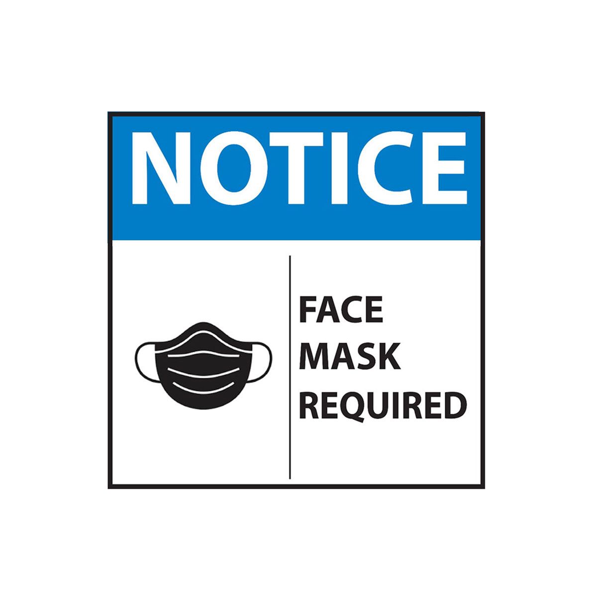 Social Distancing/Face Mask Adhesive Sign - 10