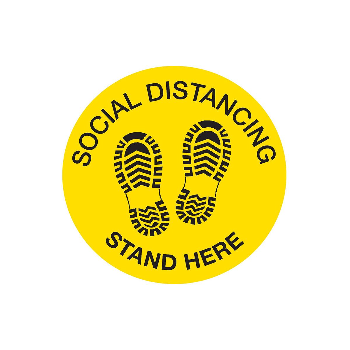 Social Distancing/Face Mask Adhesive Sign - 10