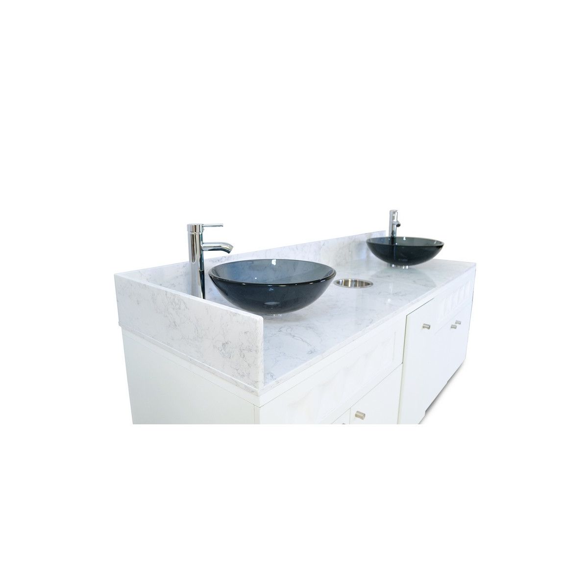 Regis Double Sink with Marble Top - 72