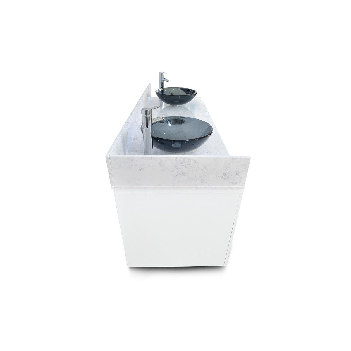 Regis Double Sink with Marble Top - 72