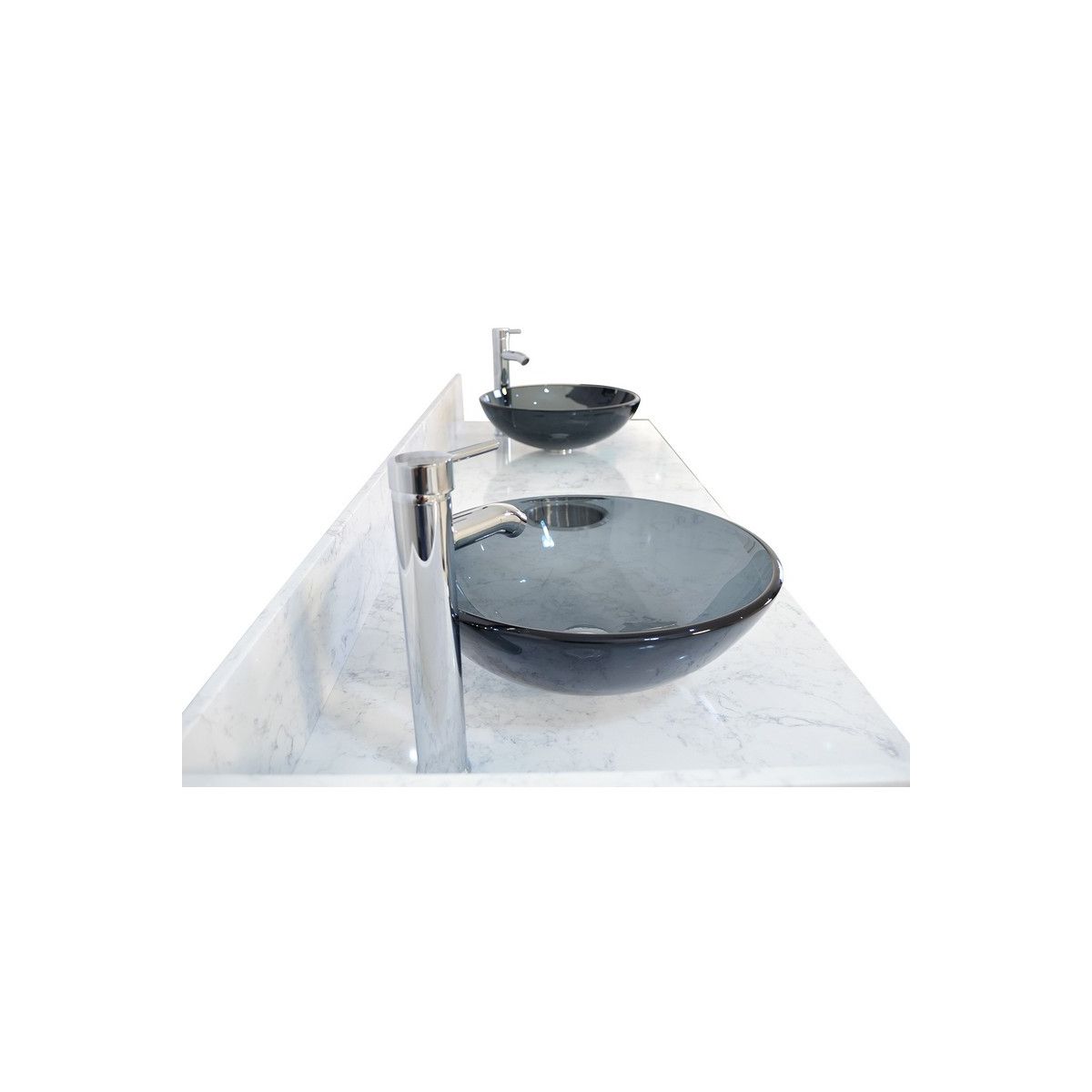 Regis Double Sink with Marble Top - 72