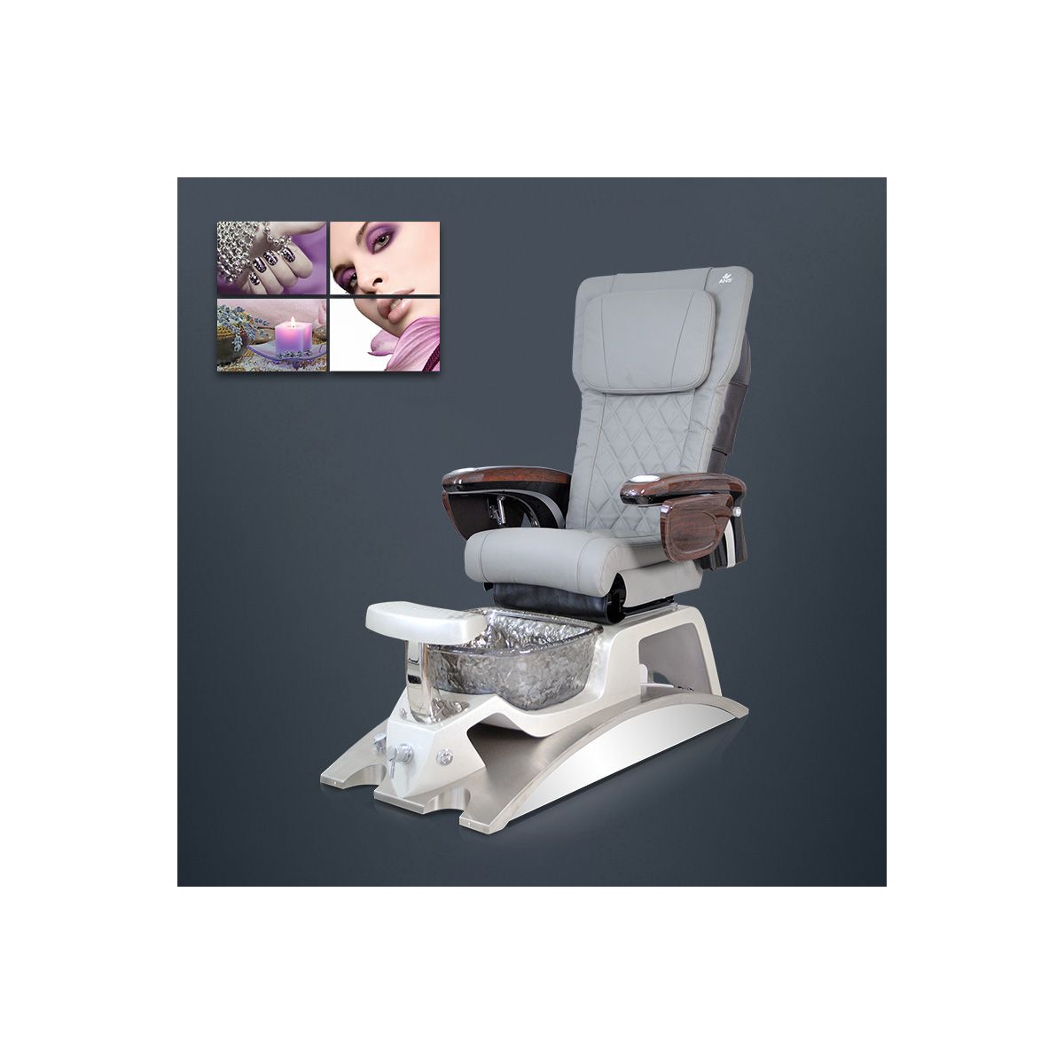 Argento Pedicure Spa Chair Stainless Steel w/ installation