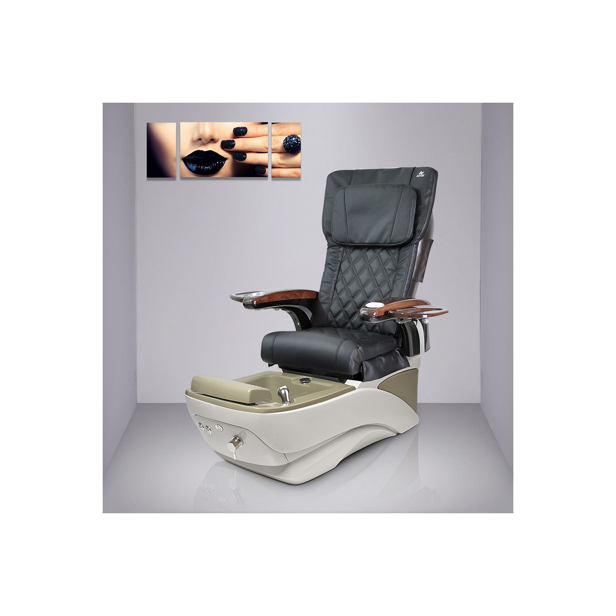 Pavia Silver Pedicure Spa w/ Installation and Jade Sink